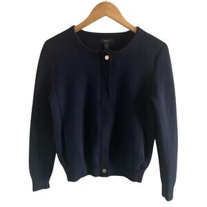 J. Crew Womens Sweater Jacket Blue Sz Sm